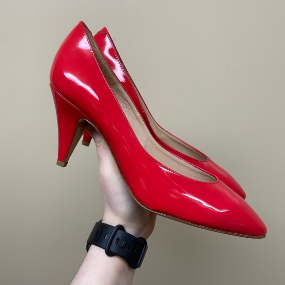 Patent Leather Kitten Heel Pumps | Mansur Gabriel